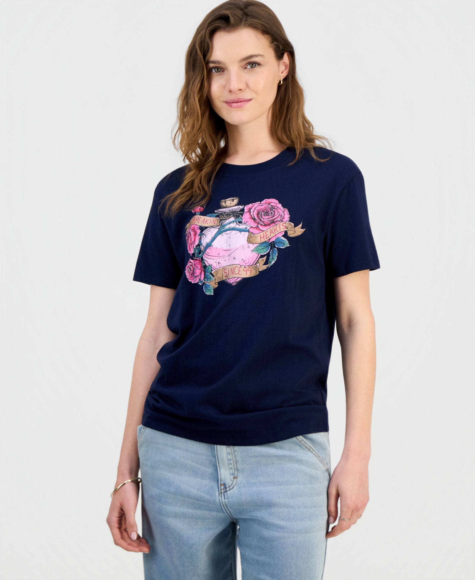 Self Esteem Juniors' Breaking Hearts Graphic-Print Tee