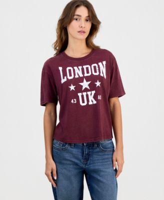 Rebellious One Juniors' London Graphic T-Shirt