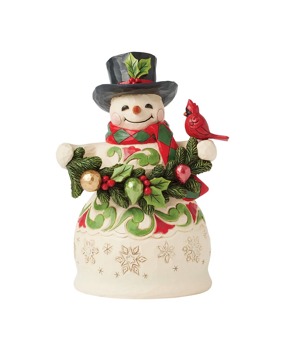Гирлянда Jim Shore Heartwood Creek Snowman с фигуркой кардинала
