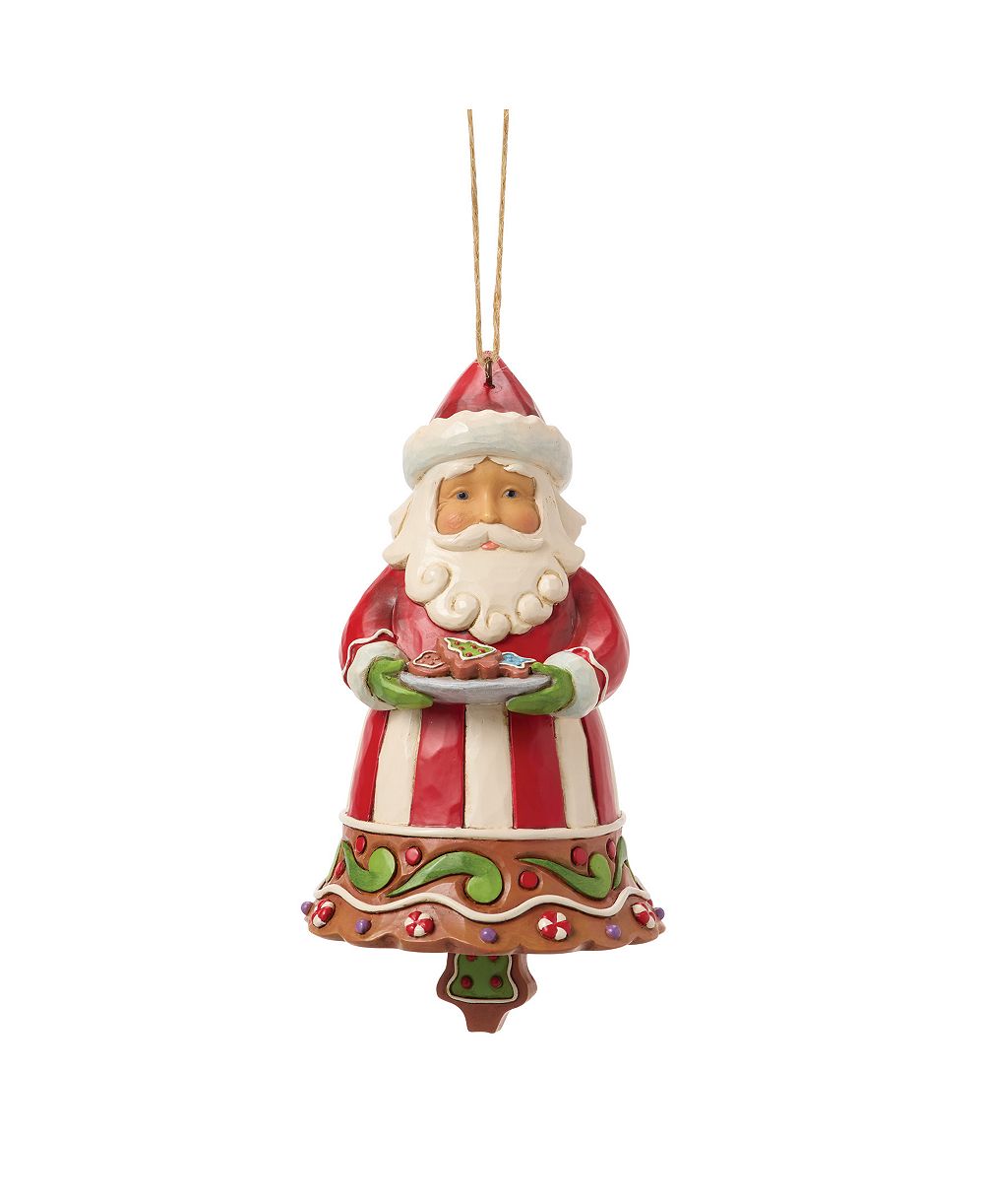 Jim Shore Heartwood Creek Gingerbread Santa Bell Ornament