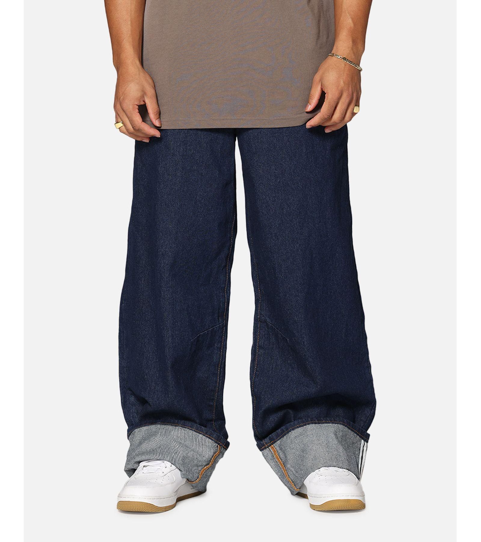 SAINT MORTA Men's Amplus Selvedge Cuffed Jeans