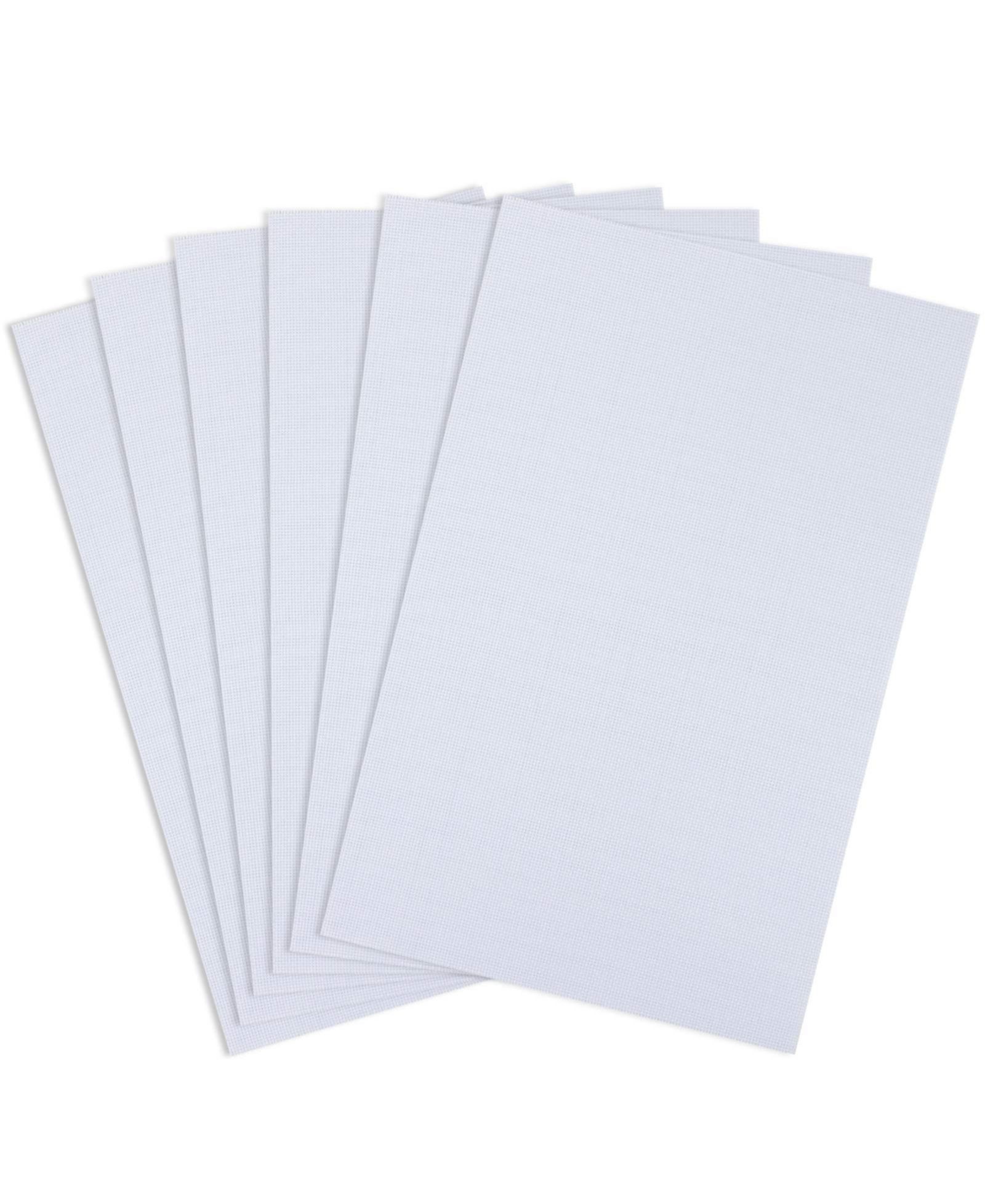 GNUADZ Aida Cloth 14 Count Cross Stitch Fabric White 12x18 Inch 6 Pack