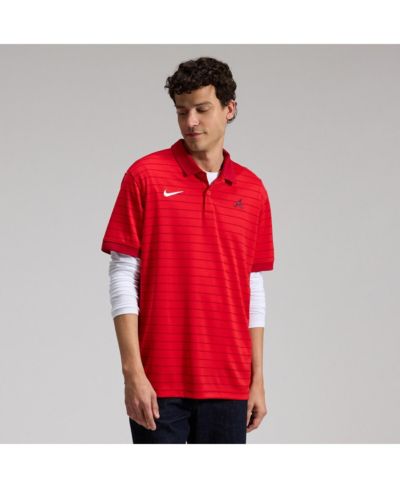 Мужская поло-рубашка Nike Atlanta Braves Authentic Collection Striped Victory Dri-FIT красного цвета