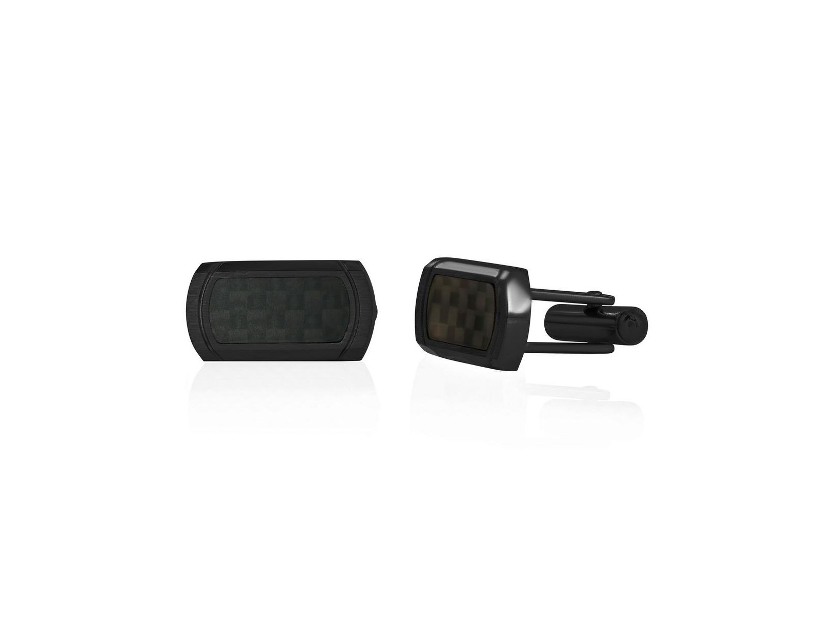 Metallo Stainless Steel, Carbon Fiber Cufflinks