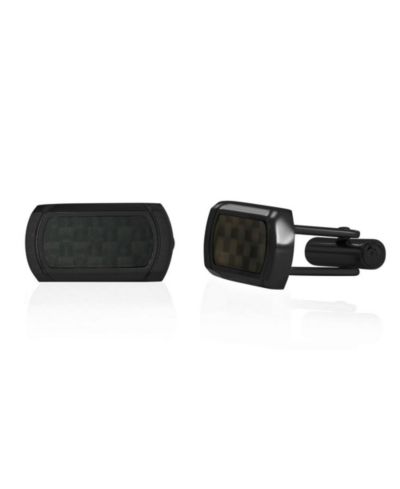 Metallo Stainless Steel, Carbon Fiber Cufflinks