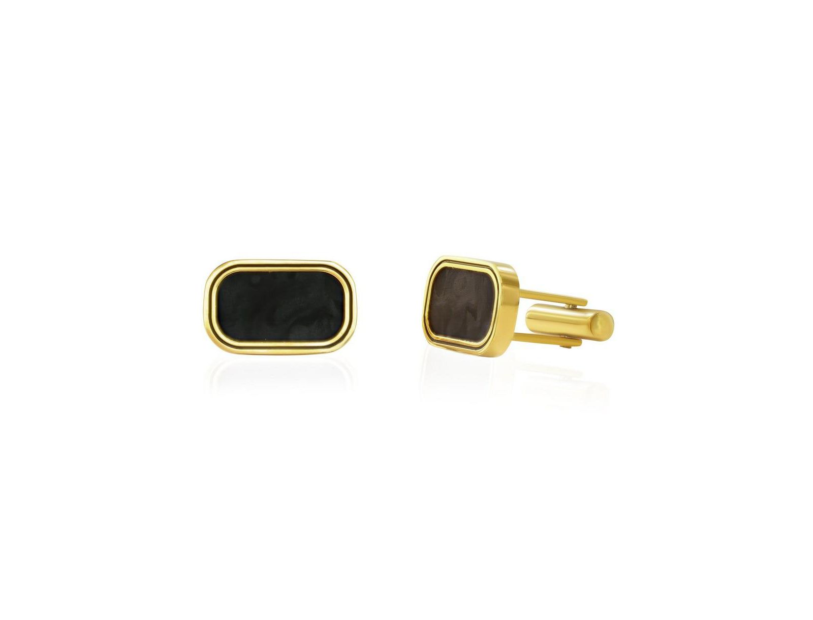 Metallo Stainless Steel, Carbon Fiber Cufflinks