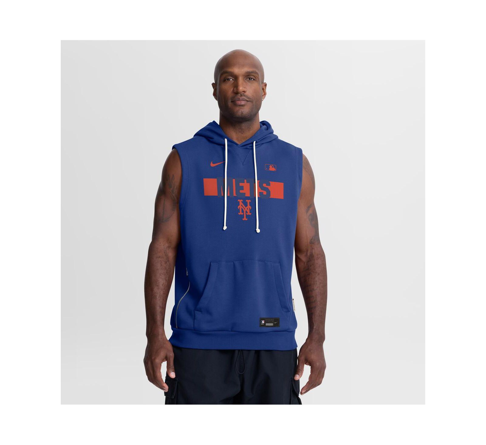 Nike Men's Royal New York Mets Authentic Collection Standard Issue Dri-FIT Sleeveless Hoodie