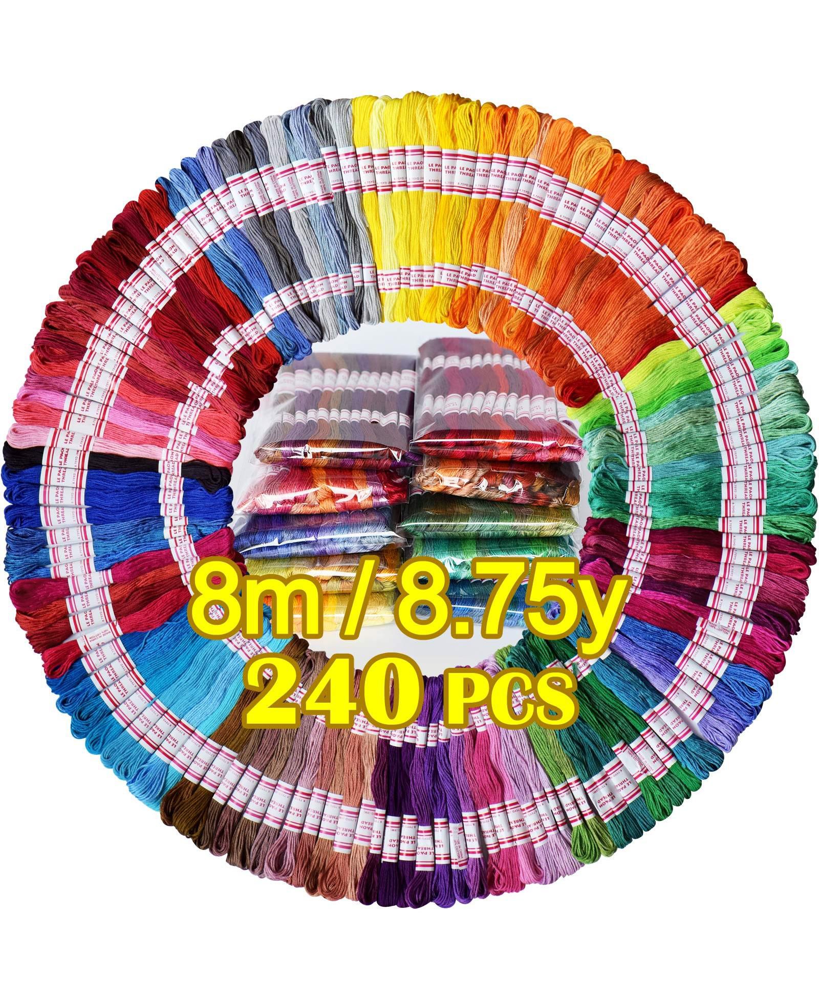 Нитки для вышивания GNUADZ 240 skeins Egyptian Cotton Cross Threads, 120 цветов