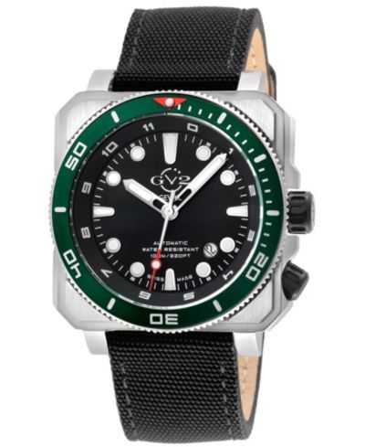 GV2 by Gevril Men's XO Submarine Swiss Automatic Canvas Strap Watch