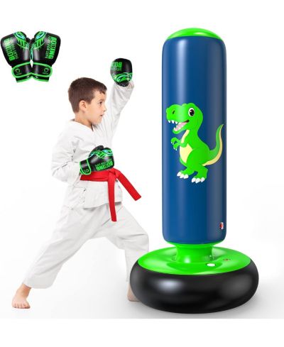 Надувной боксерский мешок QPAU для детей 3-6 лет, Dinosaur Toy и подарки для мальчиков и девочек