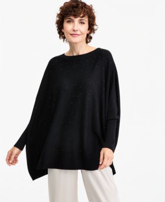 JM Collection женский пончо-свитер с круглым вырезом и стразами, эксклюзив Macy's