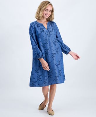 Платье Style & Co Petite Floral-Print Popover Dress