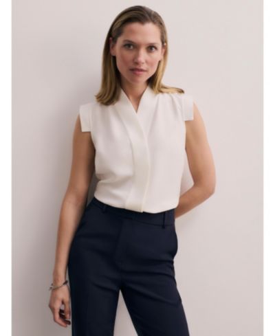 The Fold Women's Bowery Sleeveless Silk Blouse