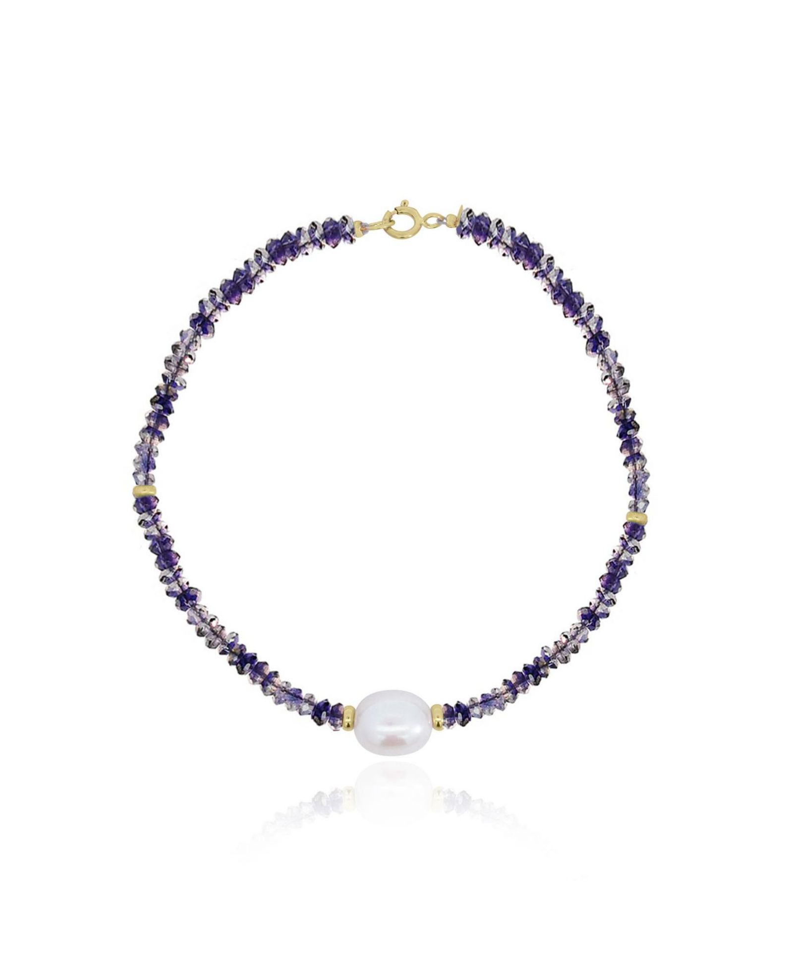 Браслет The Lovery Iolite Bead Pearl 14K Gold