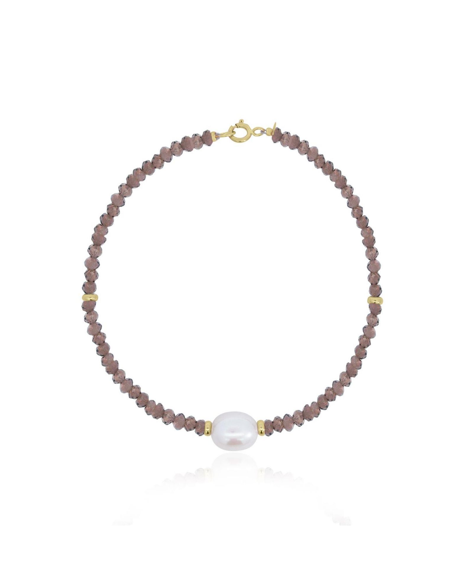 Золотой браслет The Lovery Garnet Bead Pearl 14K Gold