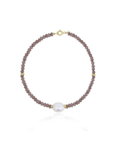 Золотой браслет The Lovery Garnet Bead Pearl 14K Gold