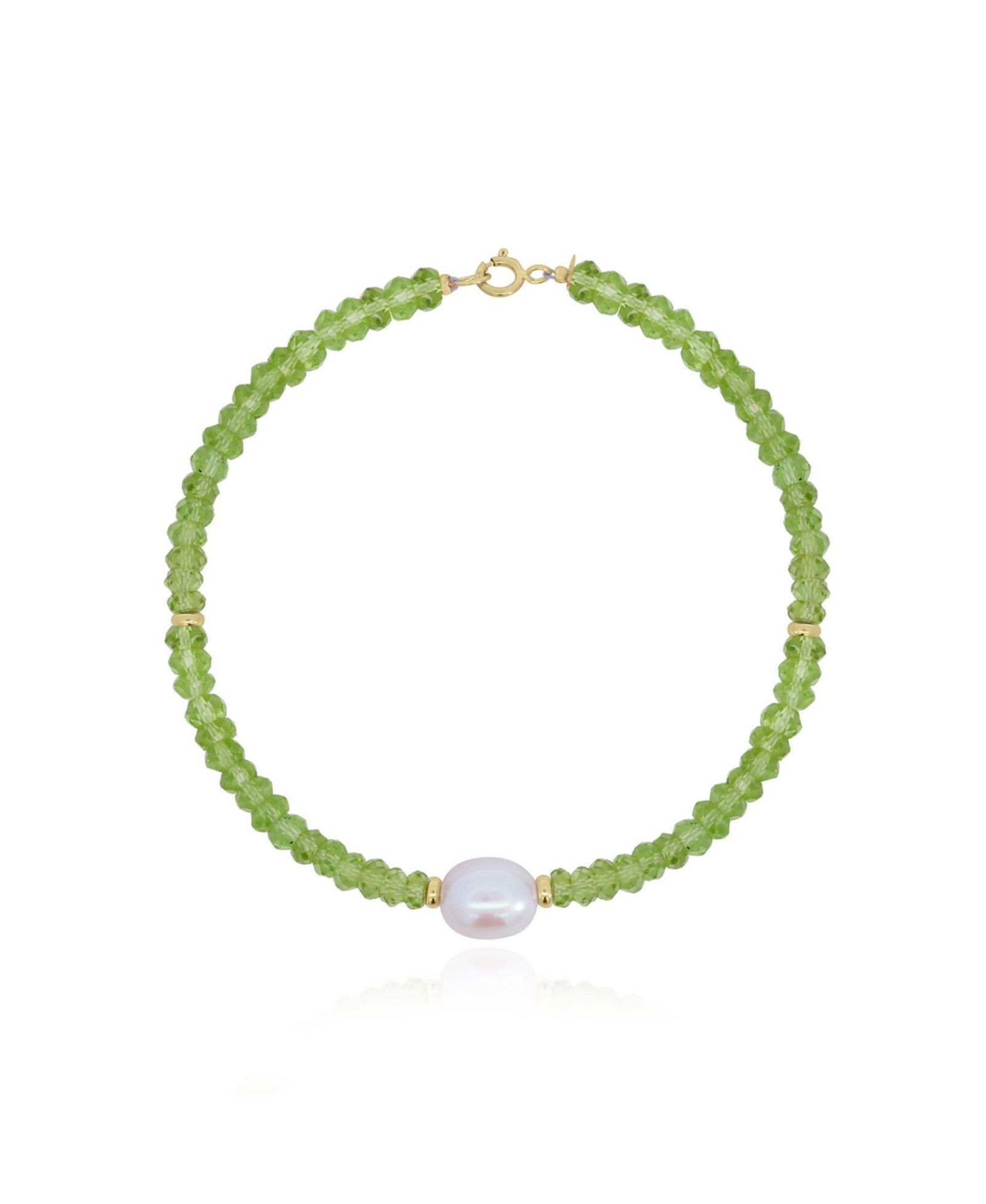 Браслет The Lovery Peridot Bead Pearl 14K Gold