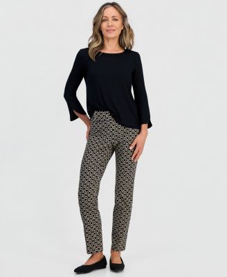 JM Collection Petite прямые брюки с заклепками на цепочке