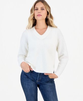 I.N.C. International Concepts Petite Bouclé V-Neck Sweater, Macy's Exclusive