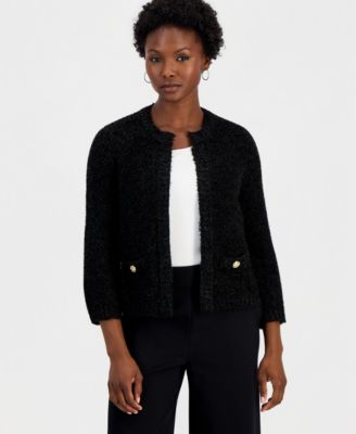 I.N.C. International Concepts Women's Petite Eyelash Cardigan, Macy's Exclusive