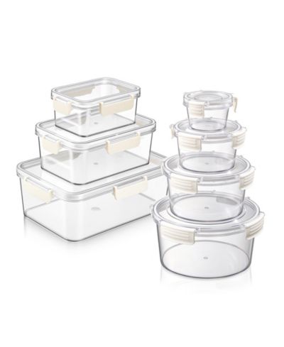 Sorbus 7-Piece Food Storage Container Set - Clear Stackable Canister for Pantry, Rice, Pasta, Cereal and Snacks