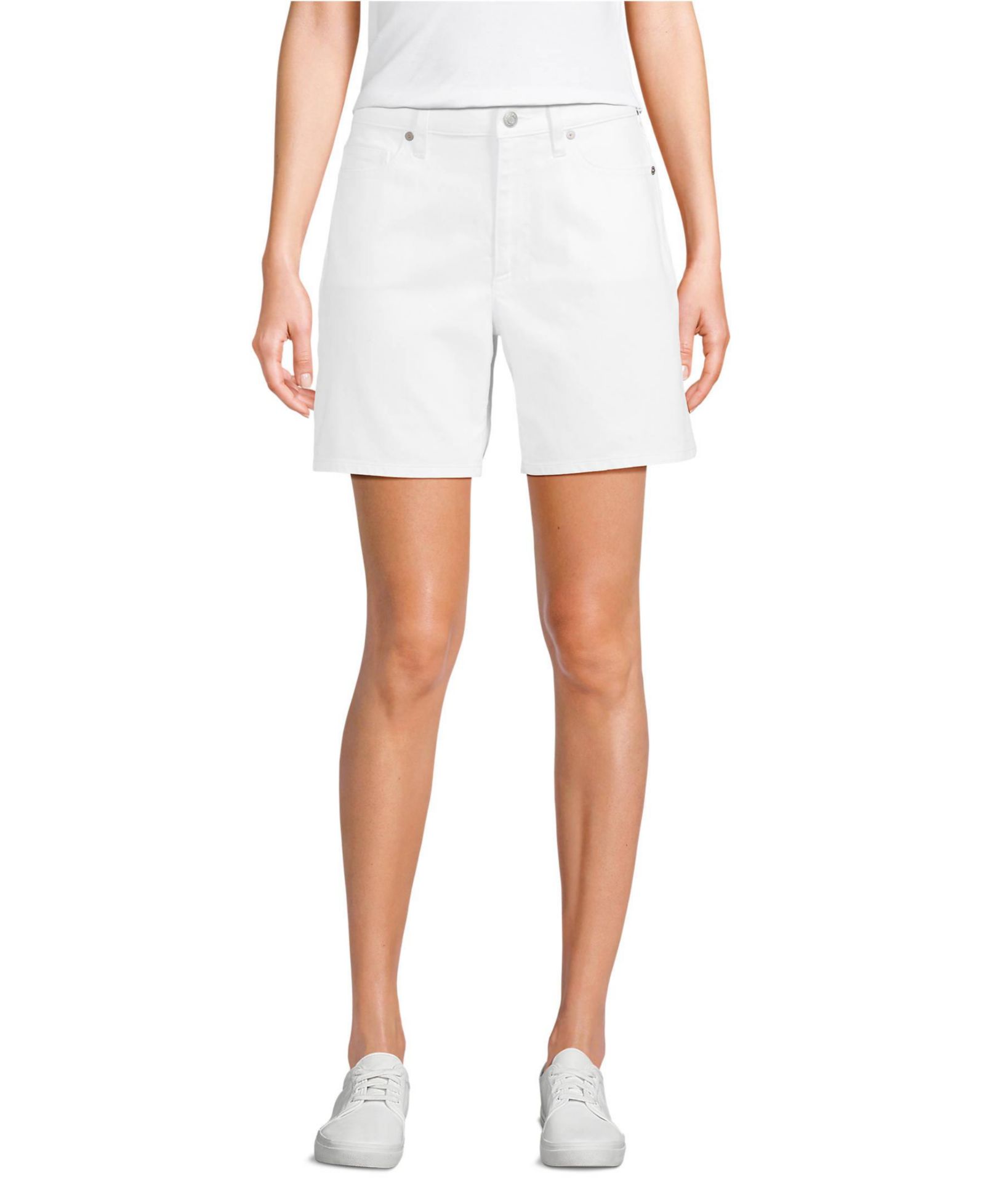 Lands' End Женские джинсовые шорты Mid Rise, 7"