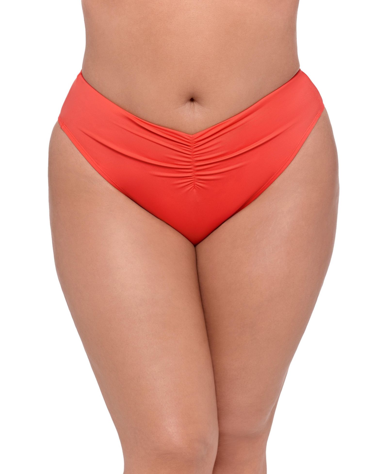 S3 Apparel Women's Smoothing and Sculpting Cinch Front High Cut Bikini Swimsuit Bottoms