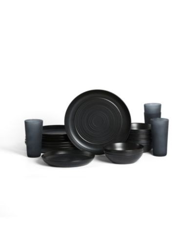 Stone Lain Elio 16-Pc. Dinnerware & Glassware Set, Service For 4