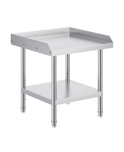 Рабочий стол из нержавеющей стали SUGIFT 24 x 24 x 26 in с бортиком