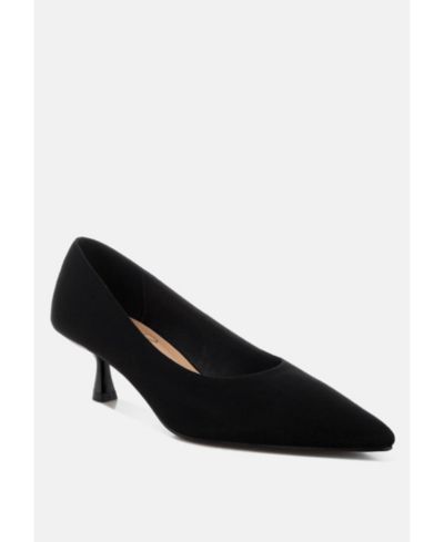 London Rag Women's Nivara Pointy Toe Kitten Heels