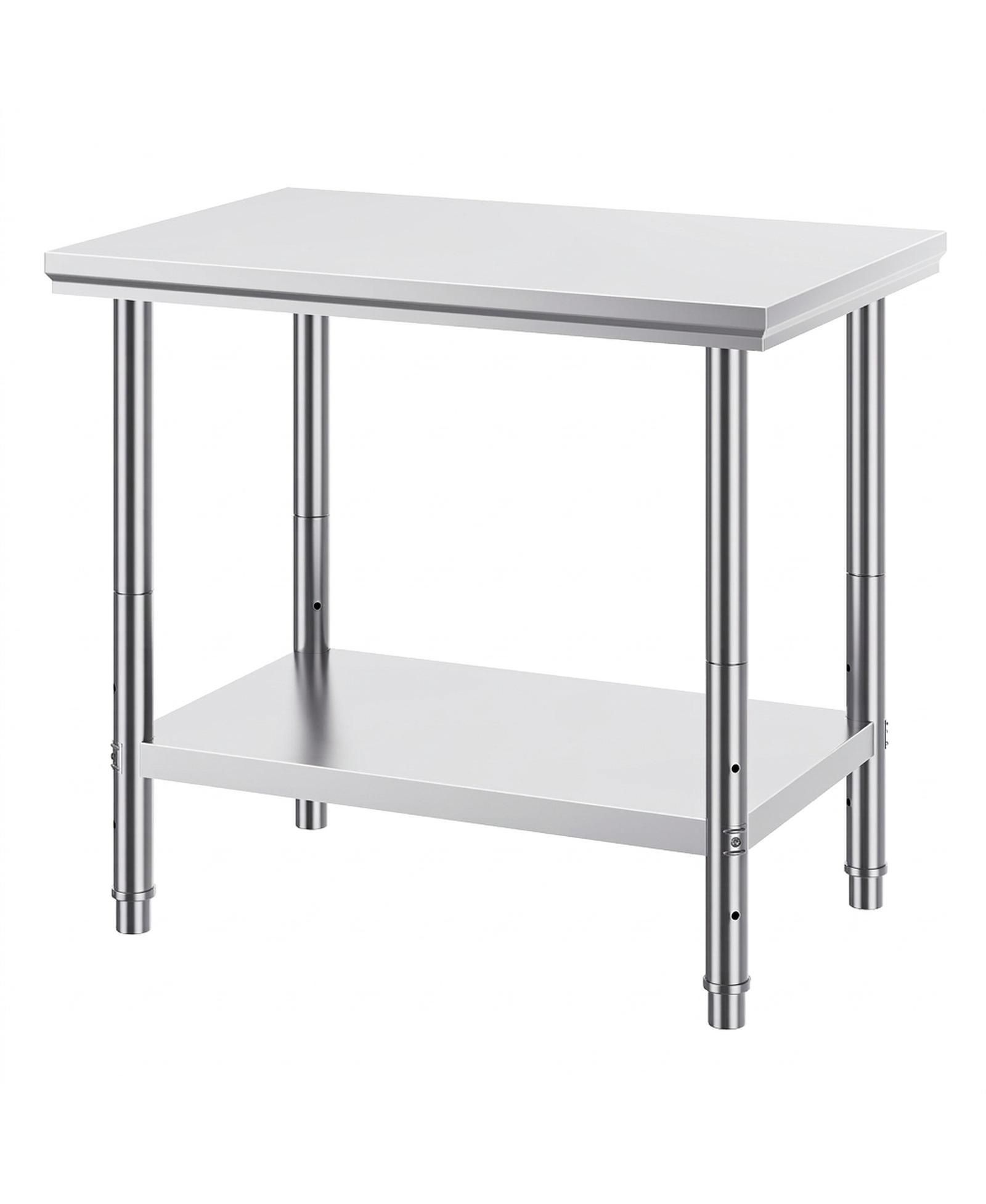SUGIFT Stainless Steel Prep Table 900x600x800 mm 700 lbs Load Capacity