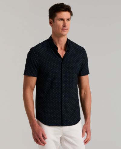 Perry Ellis Men's Slim-Fit Hex Dot Print Shirt
