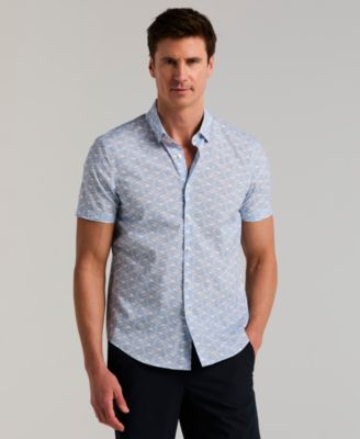 Perry Ellis Men's Wave Print Short-Sleeve Shirt