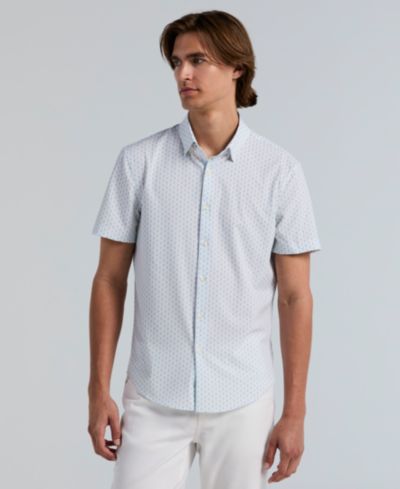 Мужская рубашка Perry Ellis Square Stripe Print