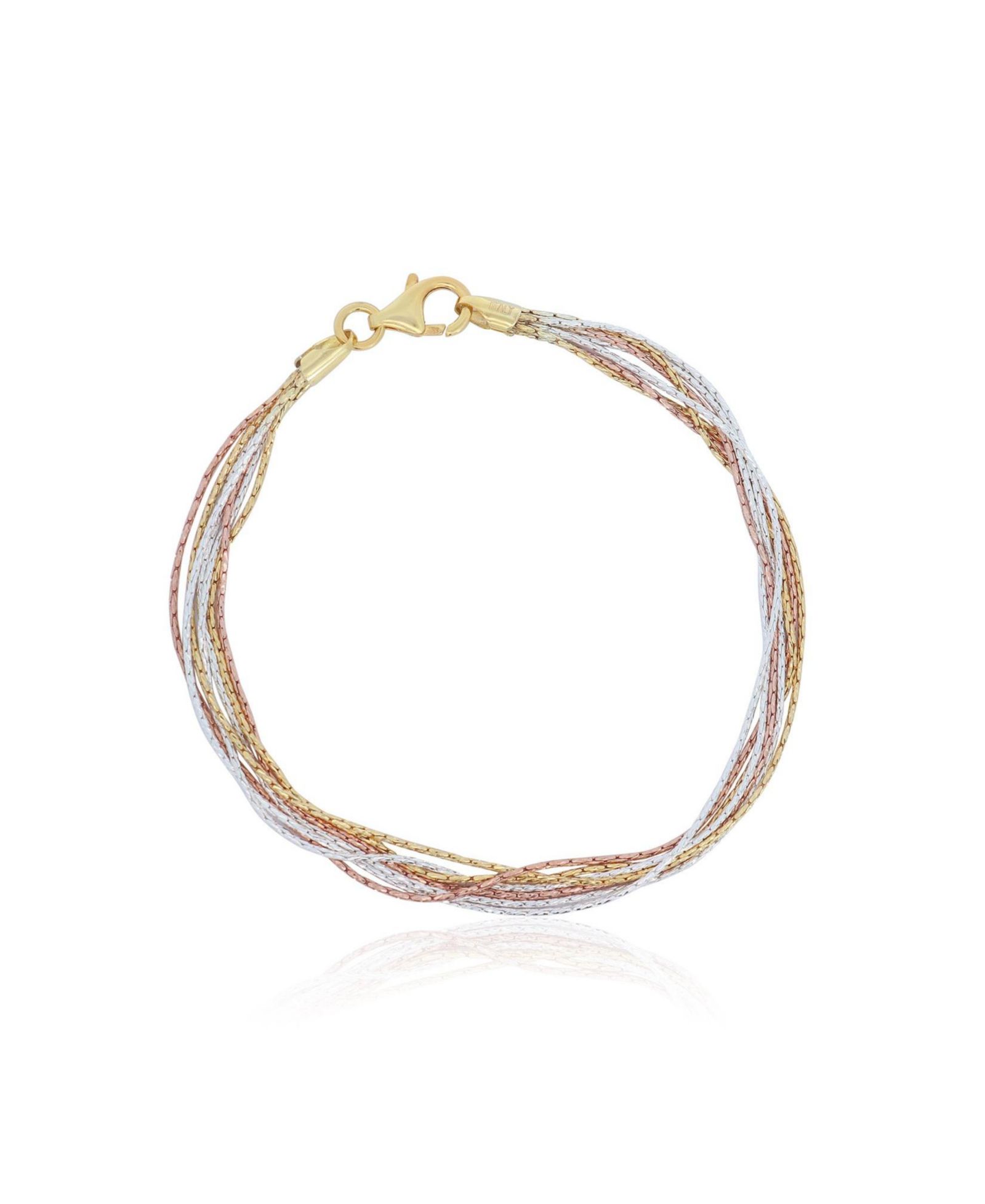 Браслет The Lovery Tricolor Seven Strand 14K Gold-Plated Sterling Silver