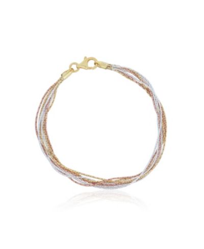 Браслет The Lovery Tricolor Seven Strand 14K Gold-Plated Sterling Silver