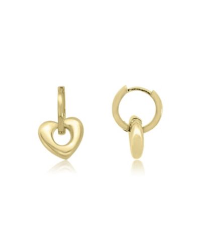 The Lovery Heart Huggie Hoop Earrings 14K Gold-Plated Sterling Silver