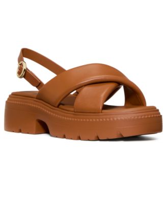 kate spade new york Women's Halo Criss Cross Lug Platform Sandals