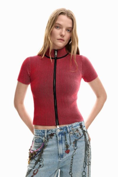 Desigual Women's Iridescent T-shirt Zipper