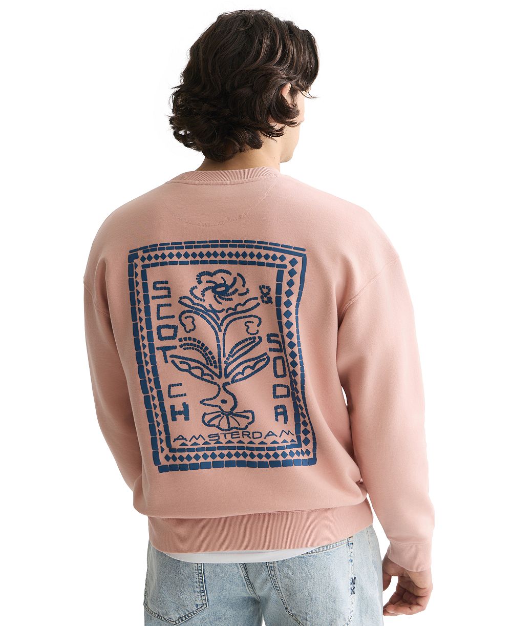 SCOTCH & SODA Мужской джемпер с принтом Tile Artwork, свободный крой