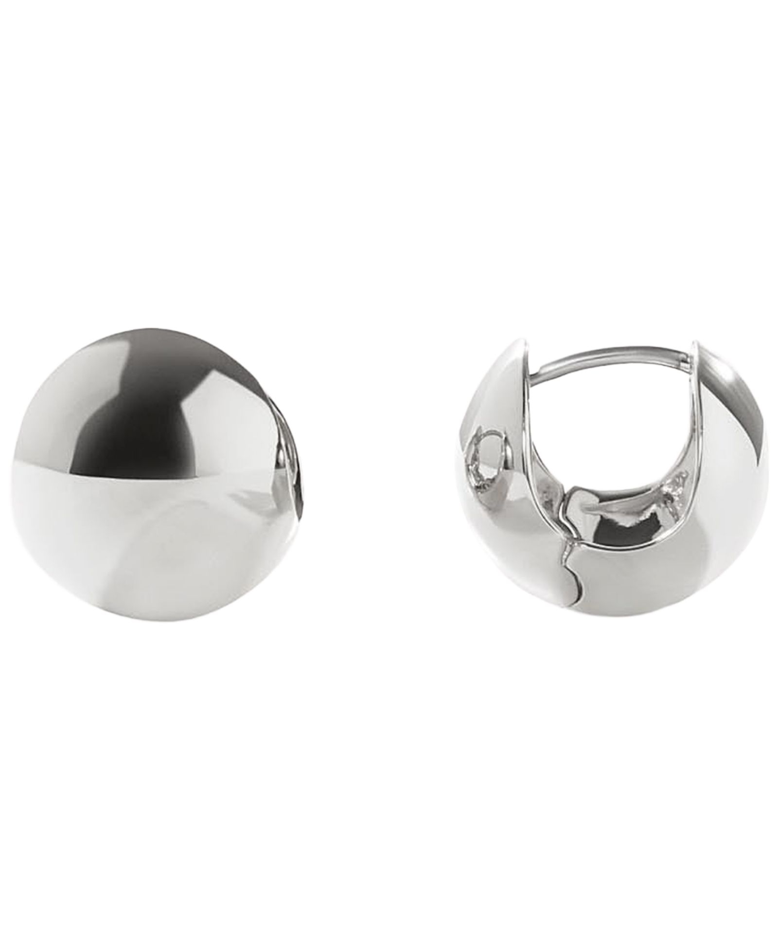 Ana Luisa Серьги-кольца Abby Mini Silver Sphere
