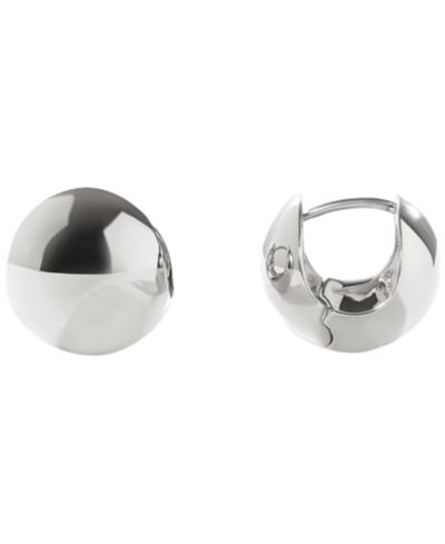Ana Luisa Серьги-кольца Abby Mini Silver Sphere