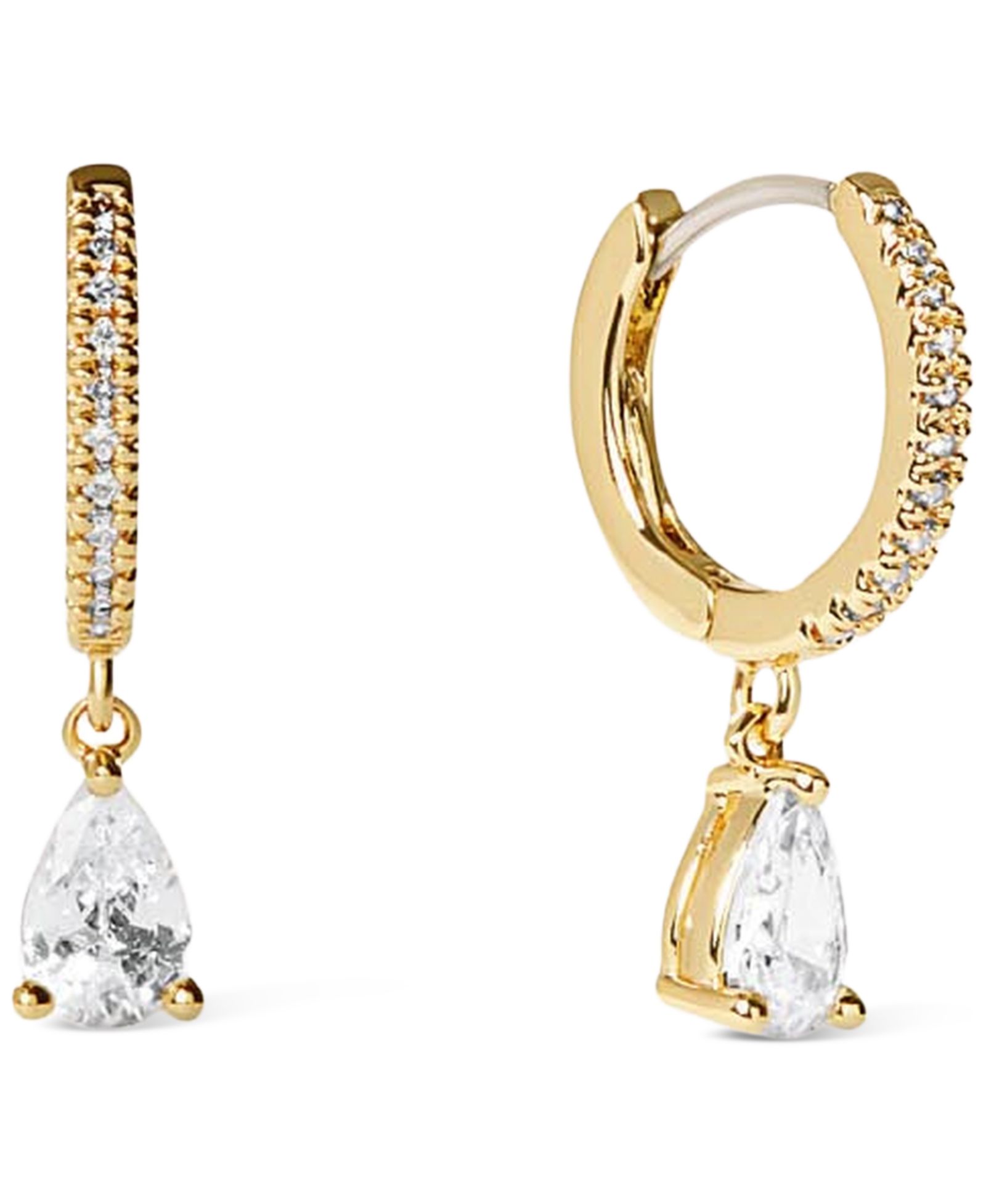 Серьги-кольца Ana Luisa Elise Delicate Gold-Plated Huggie Hoop