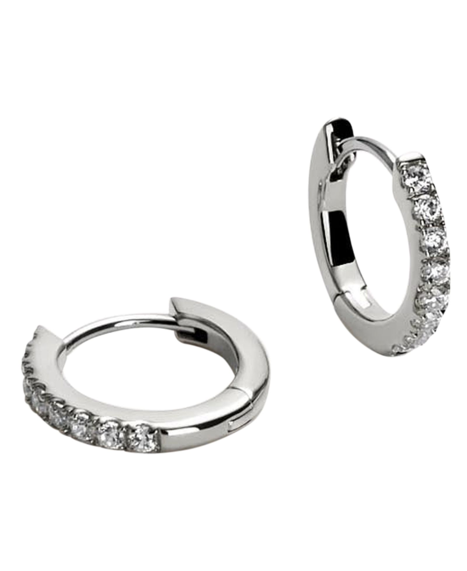 Ana Luisa Pave Huggie Hoops Earrings