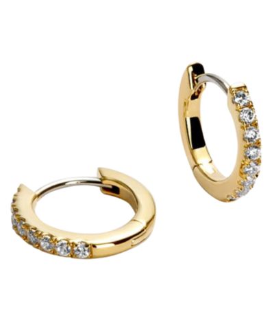 Ana Luisa Pave Huggie Hoops Earrings