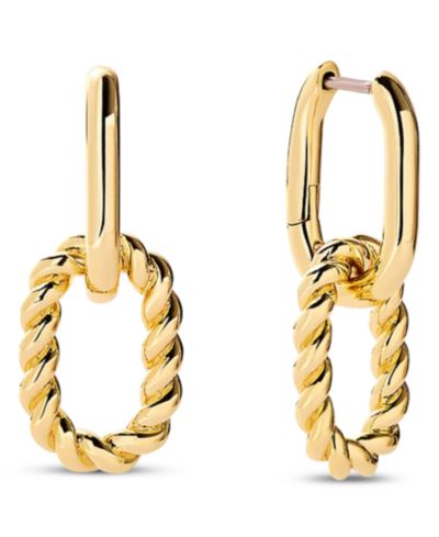 серьги-подвески Ana Luisa Ash Double Mini с золотым напылением