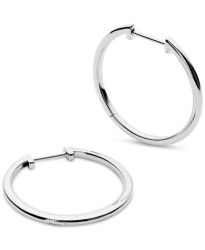 Серьги-кольца Ana Luisa Lo Medium Silver Slim Endless Hoop