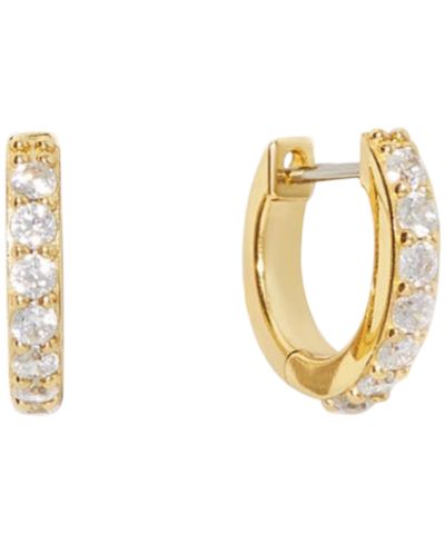 Серьги-кольца Ana Luisa Suzanne Medium Gold-Plated Pave Huggie