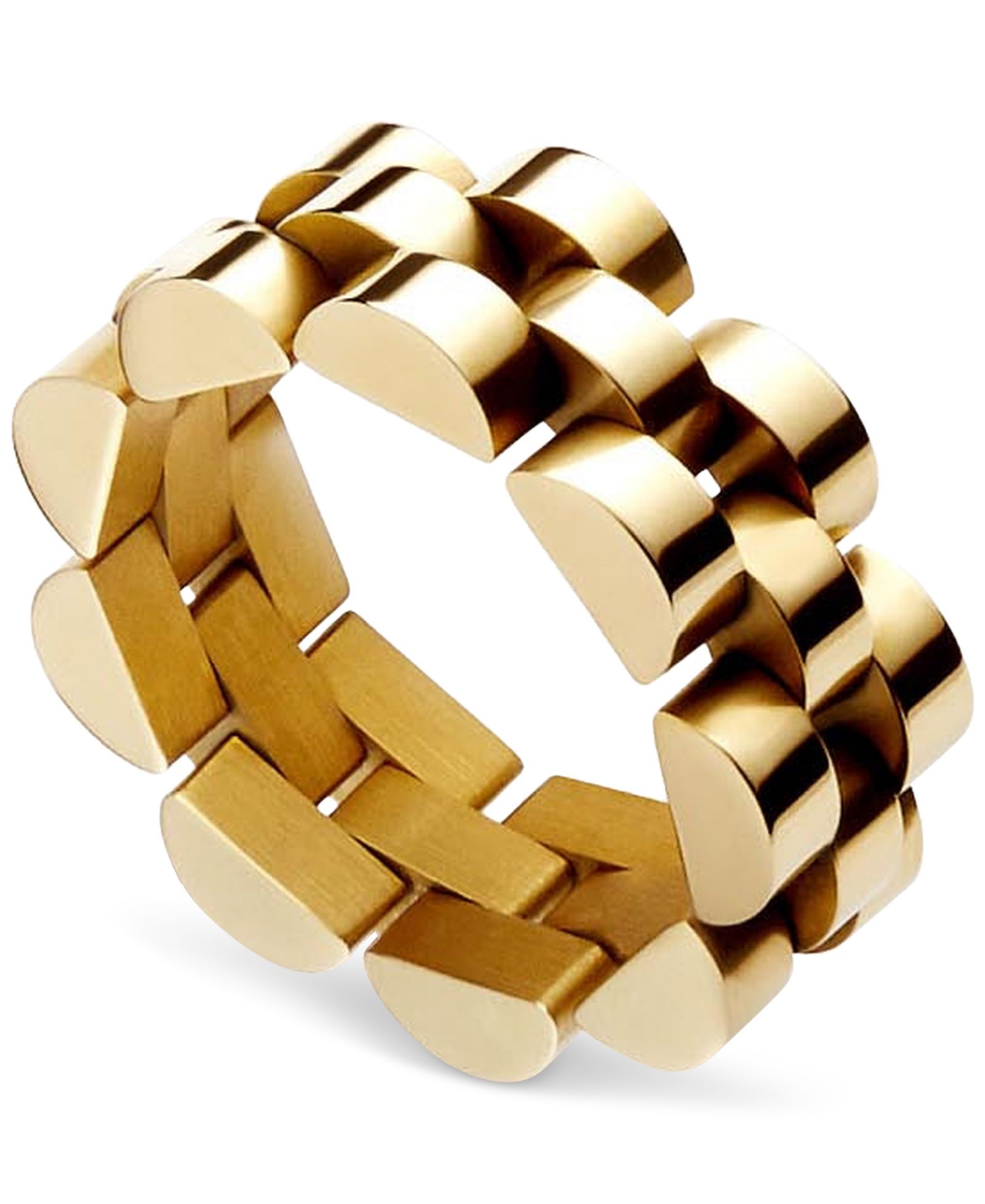 Ana Luisa 14k Gold Stainless Steel Parker Statement Ring