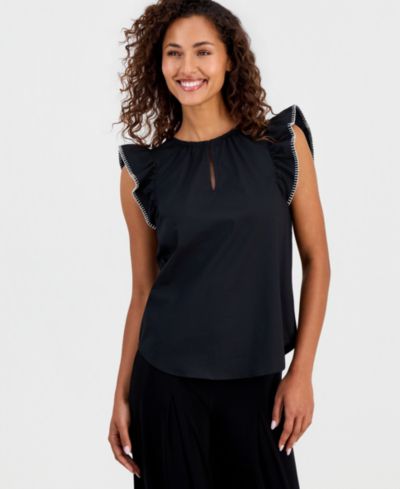 Женская блузка Anne Klein Stitch Flutter Sleeve